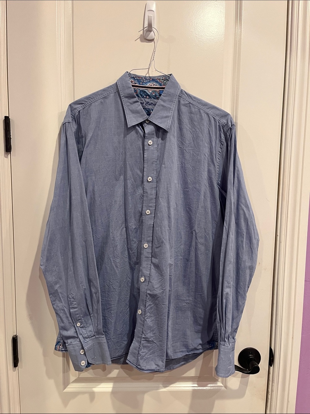 Report Collection Men's Blue Button-Up Dress Shirt Size XL